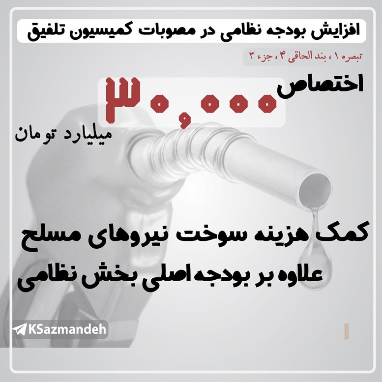 افزایش بودجه نظامی در مصوبات کمیسیون تلفیق - بودجه 1400