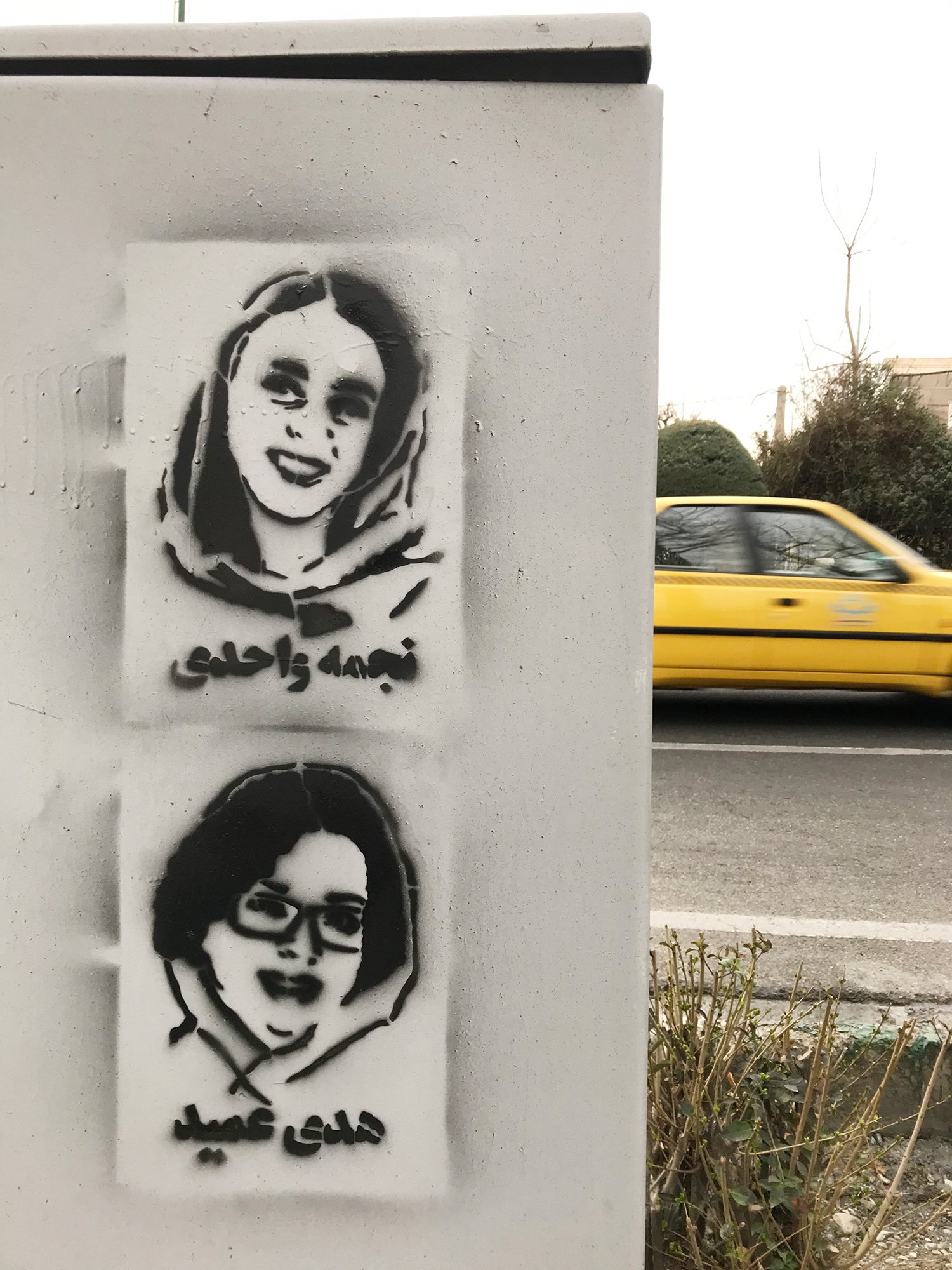 نجمه واحدی و هدی عمید - گرافیتی (5)