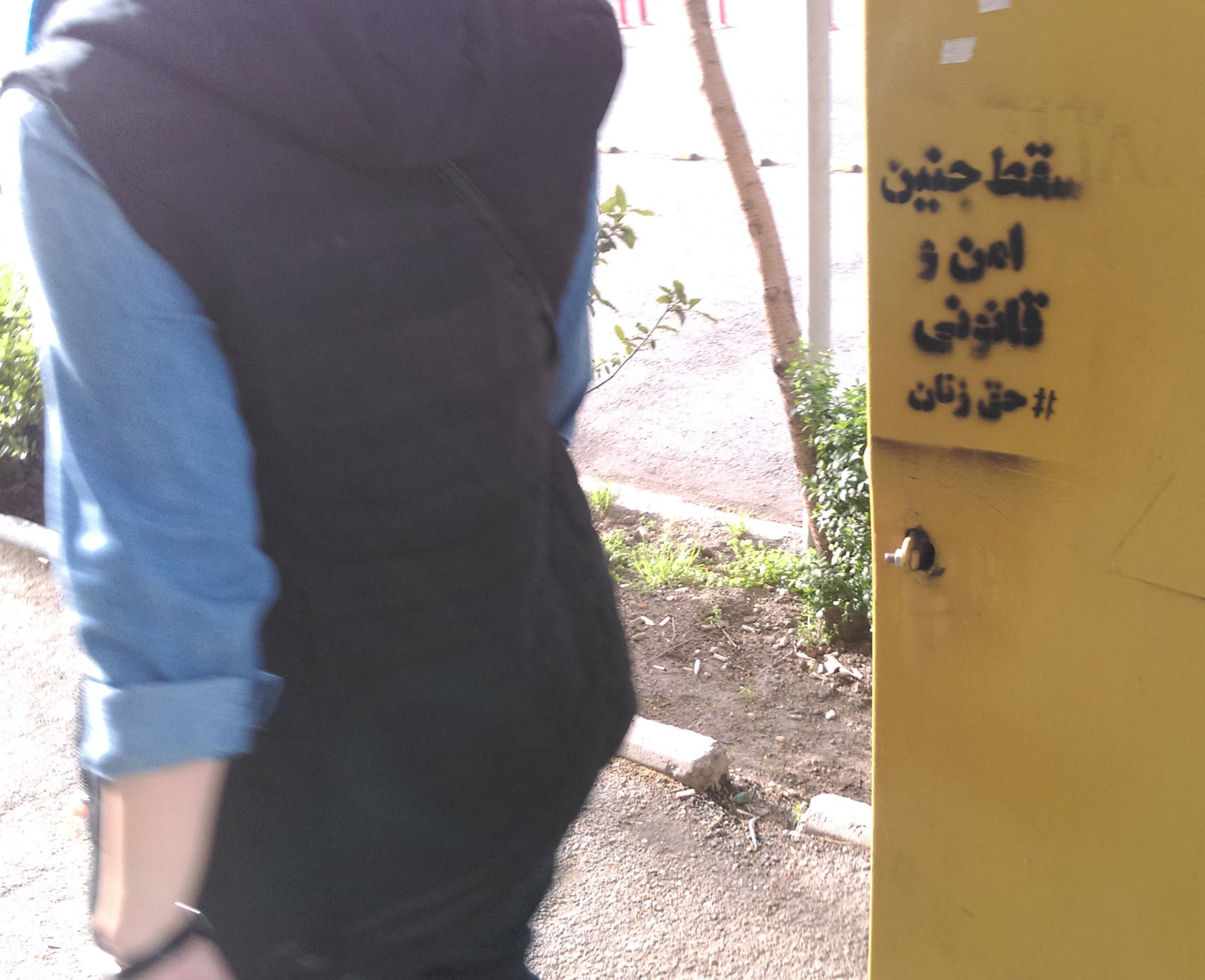 گرافیتی علیه طرح جوانی جمعیت-سقط جنین امن و قانونی، حق زنان (1)